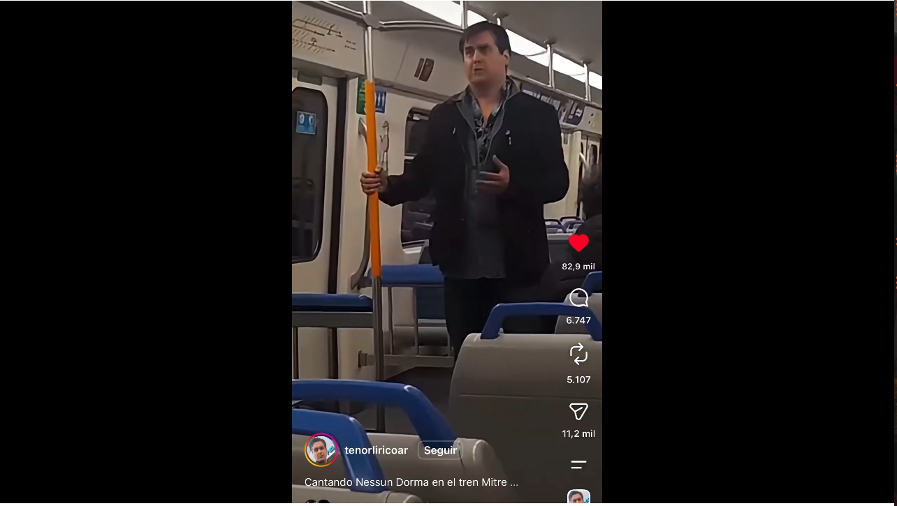 Destacan talento que canta Nessun Dorma en el Mitre frente a artistas del Colón