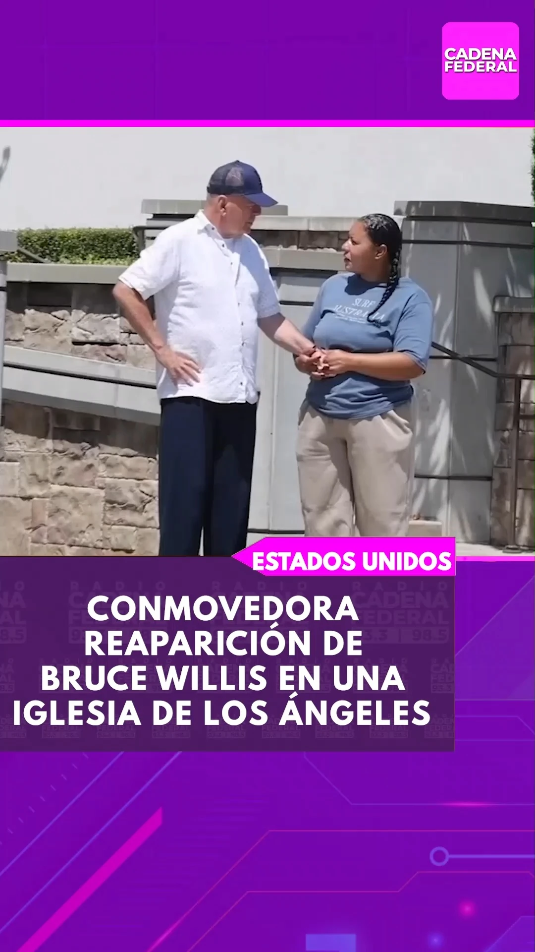 Bruce Willis emociona con su reaparición en una iglesia de Los Ángeles