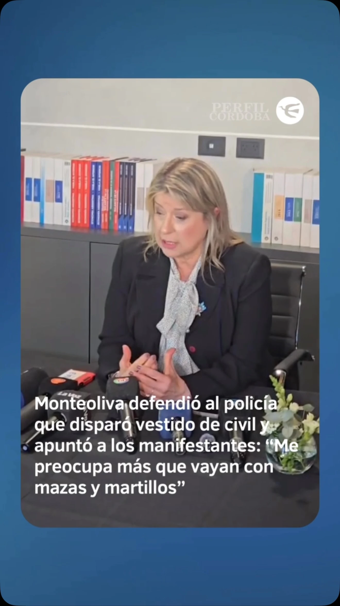 Defensa de Monteoliva al policía que disparó en protesta genera controversia