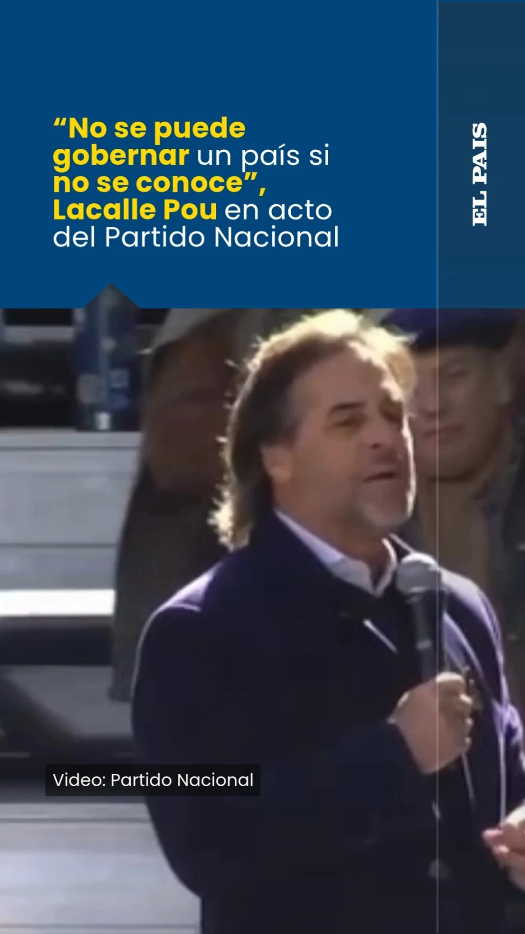 Lacalle Pou reflexiona sobre el final de su mandato en discurso por el Partido Nacional