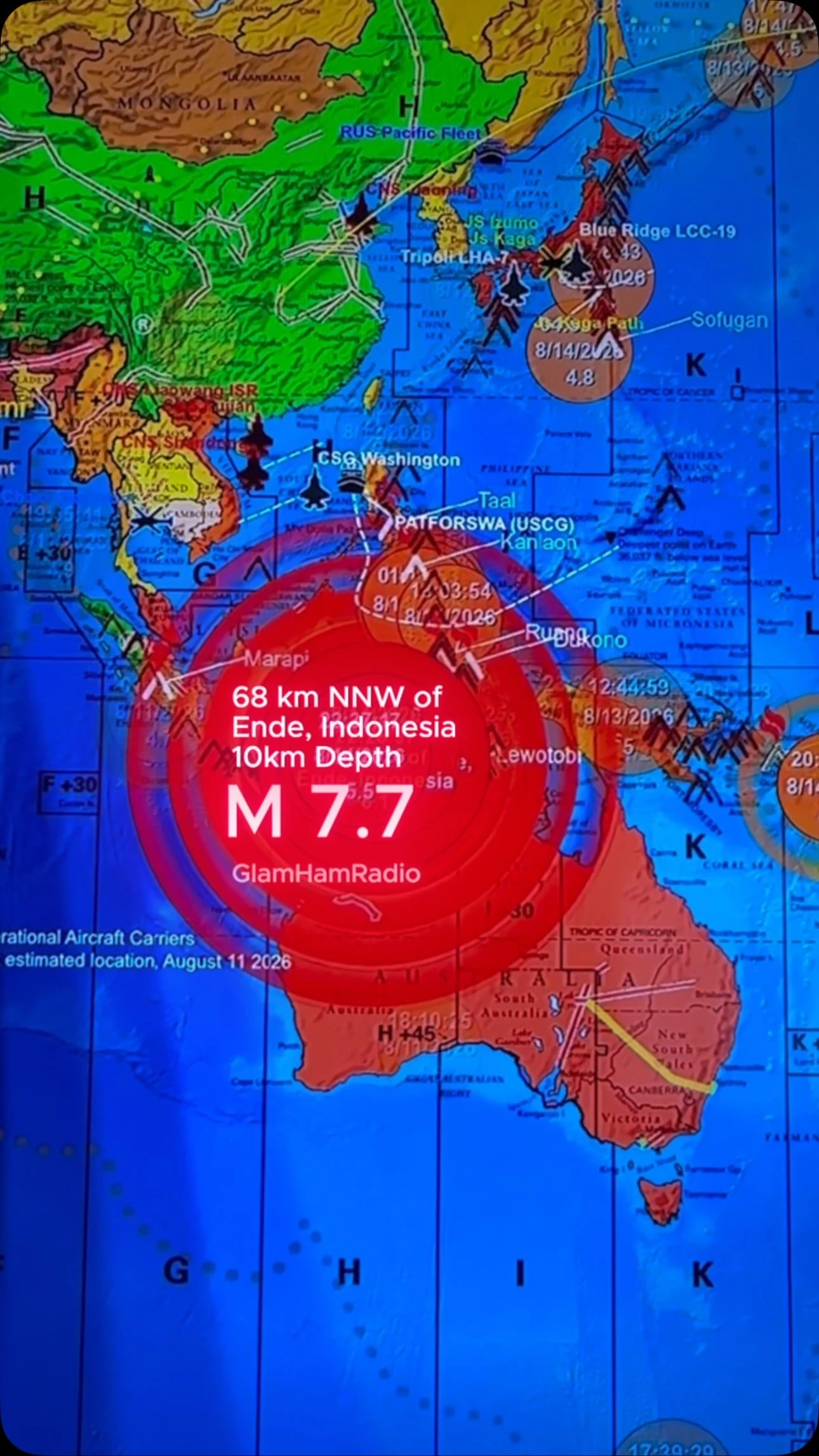 Potente terremoto de 7.7 grados sacude Indonesia