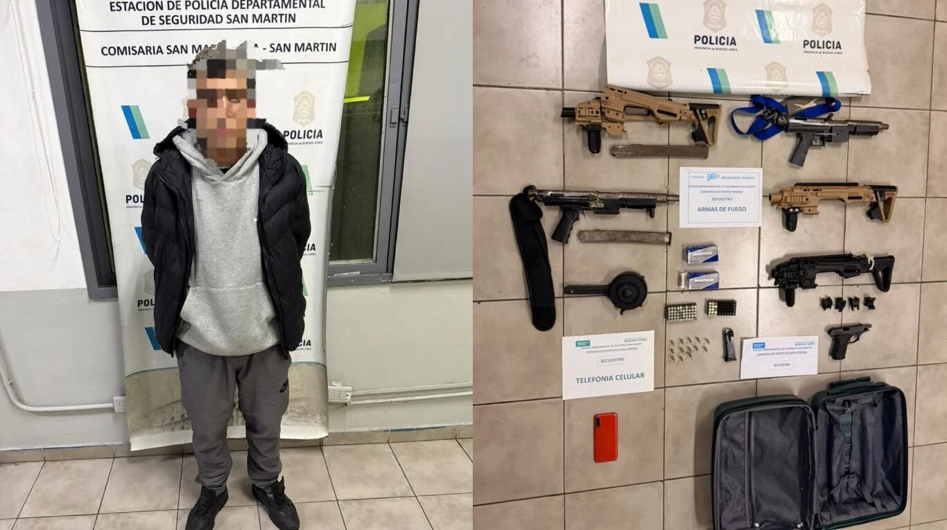 Tiroteo en San Martín finaliza con tres detenidos y arsenal confiscado